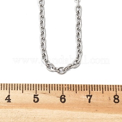 Anlaufgeschützte 304 Edelstahl-Kabelkette zur Herstellung von Halsketten&nbsp;STAS-P045-02P
