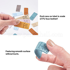 54 Stück 9 Farben Mikrofaser-Lederetiketten&nbsp;DIY-BY0001-13