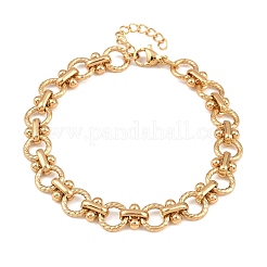 Pulseras de cadena de eslabones de acero inoxidable 304 para mujer&nbsp;BJEW-H207-01D-G