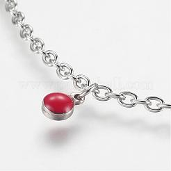 Fußkettchen mit Charms aus Edelstahl 304&nbsp;AJEW-E032-01A