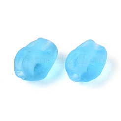 Hebras de cuentas de cristal de murano hechas a mano heladas&nbsp;LAMP-T023-28I