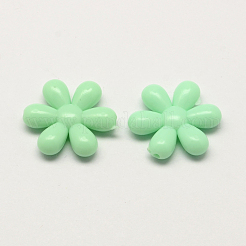 Undurchsichtigen Acryl Blumen Perlen&nbsp;SACR-Q100-M052