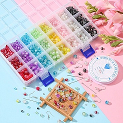 Kit de fabrication de bracelet de boucle d'oreille de perles scintillantes bricolage&nbsp;DIY-YW0005-94