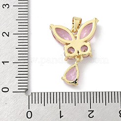 Pendentifs avec zircon cubiques à micro-pavés en laiton&nbsp;KK-H537-08G
