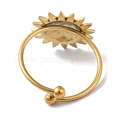 Anelli polsino sole aperto in acciaio inossidabile 304 placcatura ionica (ip) per le donne&nbsp;RJEW-M167-09F-G