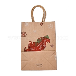 Rechteckige Papiertüten zum Thema Weihnachten mit Heißprägung&nbsp;CARB-F011-02D