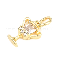 Ciondoli in ottone zirconi chiari micro pavé&nbsp;KK-F938-06G