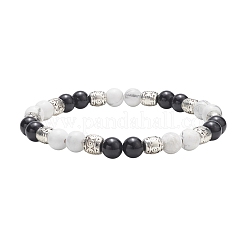 4 Stück 4-teiliges Stretch-Armbandset mit natürlichen und synthetischen gemischten Edelsteinen&nbsp;BJEW-JB09347