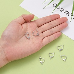 Boucles d'oreilles à levier en argent sterling plaqué rhodium anti-ternissement 925&nbsp;STER-K168-003P