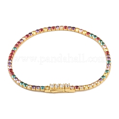 925 Tennisarmband aus Sterlingsilber mit Mikropavé und Zirkonia für Damen&nbsp;BJEW-C117-01A-G01