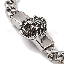 304 Edelstahl Wikinger-Löwen-Gliederkettenarmbänder für Männer&nbsp;BJEW-B096-38AS