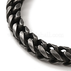 Bracciali a catena a grano in acciaio chirurgico 316&nbsp;BJEW-Q349-03B-01