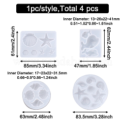4 stücke 4 stil anhänger silikonformen&nbsp;DIY-BG0001-48