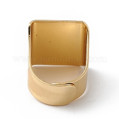 Quadratische Emaille-Breitband-Fingerringe mit bösem Blick&nbsp;RJEW-A014-02G-01