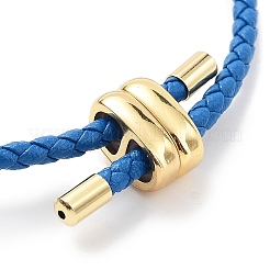 Geflochtene runde Kunstlederarmbänder herstellen&nbsp;BJEW-H610-03G