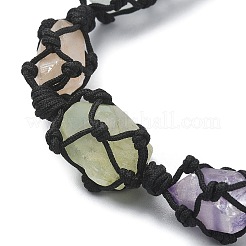 Braccialetti di perline intrecciate di cristallo di quarzo naturale tinto&nbsp;BJEW-TA00346-01