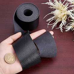 Tissu en cuir pu tissu litchi uni&nbsp;AJEW-WH0034-89D-01