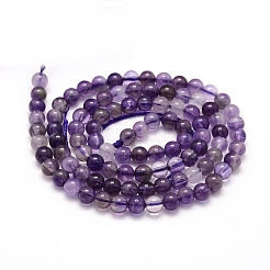 Natürlichen Amethyst Perlen Stränge&nbsp;X-G-P335-02-4mm