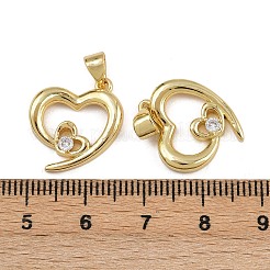 Pendentifs avec zircon cubiques à micro-pavés en laiton&nbsp;ZIRC-I367-03G