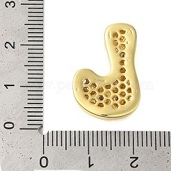 Placage en rack en laiton micro pavé de zircones cubiques transparentes&nbsp;KK-C067-11G-L
