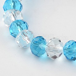 Facettiert Abakus glasgeperlt Stretch-Armbänder&nbsp;BJEW-J172-06