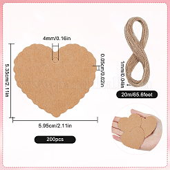 200 etichetta regalo in carta kraft bianca&nbsp;CDIS-SP0001-10A