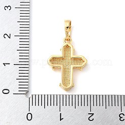 Pendentifs en coquillage blanc naturel pavé de laiton&nbsp;KK-S522-01E-G