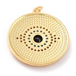 Ciondoli in vero ottone placcato oro 18k con micro pavé di zirconi&nbsp;ZIRC-L100-084G-03