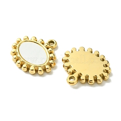 Ionenbeschichtung (IP) 304 Edelstahl Pavé Muschel ovale Charms&nbsp;FIND-Z028-25G