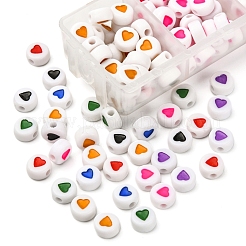 7 Farben undurchsichtige Acrylperlen&nbsp;MACR-YW0001-76