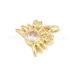 Pendentifs en laiton zircon cubique transparent&nbsp;KK-H273-36B-G