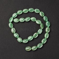 Natürliche grüne Aventurine flach oval Perlenstränge&nbsp;G-M206-22