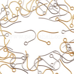 60 pz 2 colori ganci per orecchini in acciaio inossidabile 304&nbsp;STAS-FS0001-22