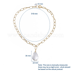 Collane con catene a graffetta in alluminio&nbsp;NJEW-JN02695-05