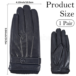 Warme PU-Lederhandschuhe für Herren&nbsp;AJEW-CL0003-31B