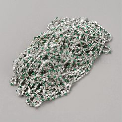 Fer argenté avec chaînes strass en verre&nbsp;CH-TAC0006-04A-03