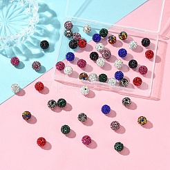 50pcs 10 Farben pflastern Discokugelperlen&nbsp;FIND-YW0005-51