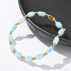 304 braccialetti elastici in acciaio inossidabile per le donne&nbsp;BJEW-M054-01G-02