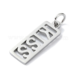 Pendentifs en acier inoxydable 304 anti-ternissement&nbsp;STAS-C097-64P