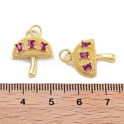 Porte micro ouvrent pendentifs zircone cubique en laiton de placage&nbsp;KK-Z071-82G-01