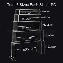 5 stücke 5 arten u-form acryl schuhe display stand risers&nbsp;ODIS-WR0001-01