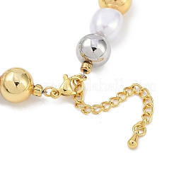 Braccialetti con perline in ottone placcato a cremagliera&nbsp;BJEW-P341-08B-G