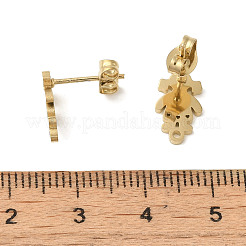 Placcatura ionica (ip) 304 acciaio inossidabile orecchini a perno&nbsp;STAS-I206-46G