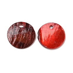 Encantos de conchas de akoya naturales pintados con spray&nbsp;X-SHEL-F007-15A