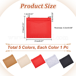 5 Stück 5 Farben Wollfilz Taschen-Organizer-Einsätze&nbsp;FIND-WR0007-29B