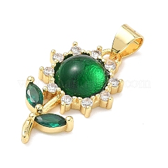 Colgante micropavé cubic zirconia de latón&nbsp;KK-H539-12G-02