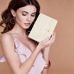 Álbumes de carpetas de joyas de cuero sintético con textura de corazón&nbsp;AJEW-WH20098-149B