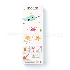 Kits d'autocollants de peinture au diamant bricolage thème de noël pour enfants&nbsp;DIY-H123-04