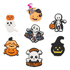 7 Stück 7 Stile Halloween Silikonperlen&nbsp;SIL-TA0003-29