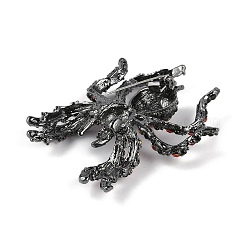 Broches en strass en alliage d'araignée d'halloween pour vêtements de fête&nbsp;JEWB-S022-08B